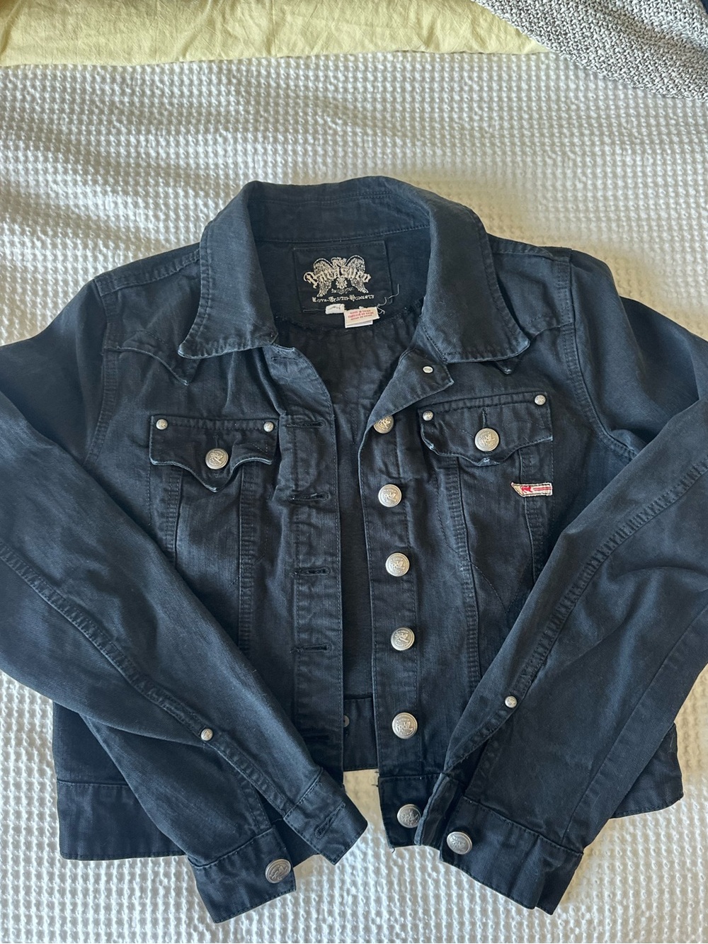 Vintage Women's Black Denim Jacket - Parasuco